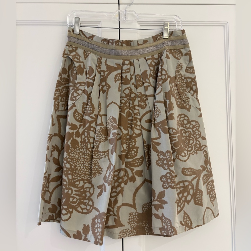 Lela Rose silk midi skirt